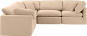 Indulge - Velvet 5 Piece Modular Corner Sectional - Simple Home Plus