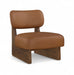 Vetra - Vegan Leather Upholstered Accent Chair With Brown Base - Simple Home Plus