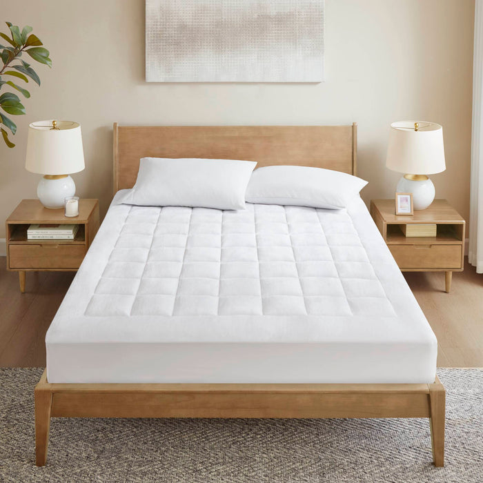 Cloud Soft - Overfilled Hypoallergenic Down Alternative Waterproof Mattress Pad - White - Simple Home Plus