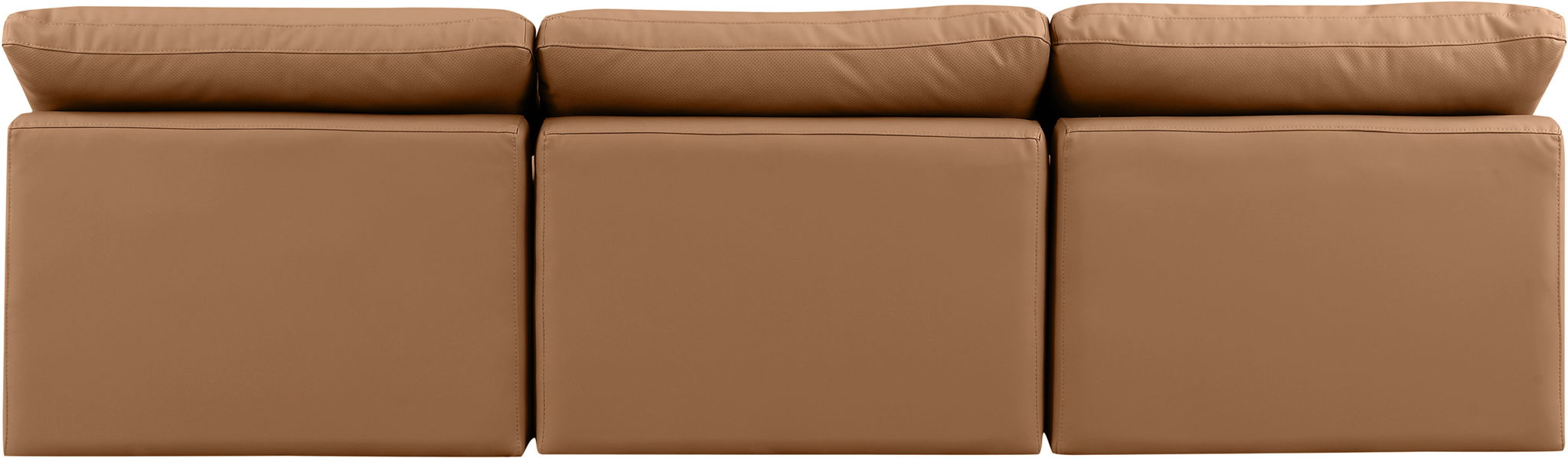 Indulge - Faux Leather 3 Seat Modular Armless Sofa - Simple Home Plus