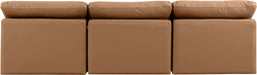 Indulge - Faux Leather 3 Seat Modular Armless Sofa - Simple Home Plus