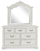 Montelaine - Antique White - Dresser And Mirror - Simple Home Plus