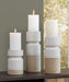 Hurston - Ivory / Brown - Candle Holder Set (Set of 3) - Simple Home Plus