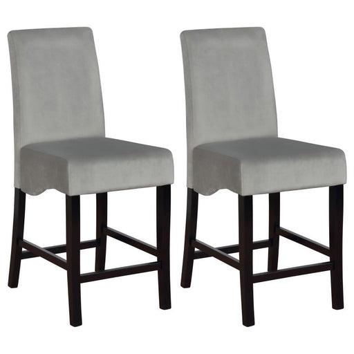Stanton - Upholstered Counter Chairs (Set of 2) - Gray And Black - Simple Home Plus