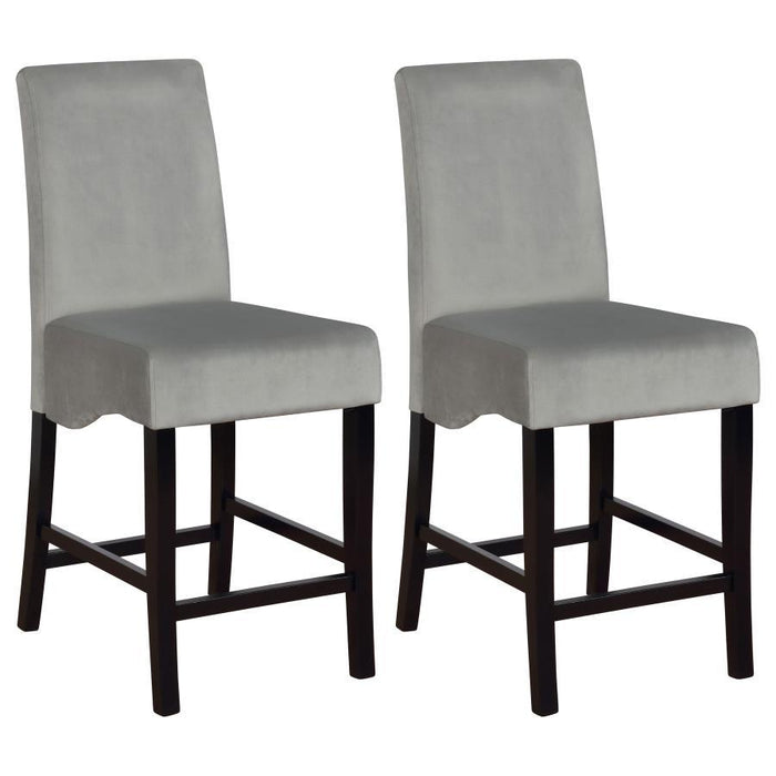 Stanton - Upholstered Counter Chairs (Set of 2) - Gray And Black - Simple Home Plus
