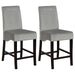Stanton - Upholstered Counter Chairs (Set of 2) - Gray And Black - Simple Home Plus
