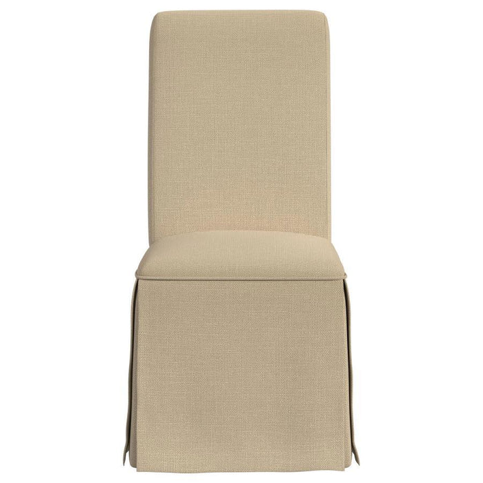 Shawna - Upholstered Skirted Dining Chair (Set of 2) - Simple Home Plus