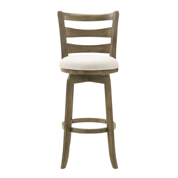 Melindra - Modern Farmhouse Swivel Wood Bar Height Kitchen Bar Stool - Simple Home Plus