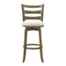 Melindra - Modern Farmhouse Swivel Wood Bar Height Kitchen Bar Stool - Simple Home Plus