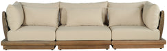 Mirella - 3 Piece Water Resistant Fabric Upholstered Outdoor Patio Modular Sofa - Simple Home Plus