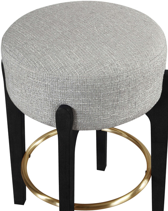 Torino - Backless Counter Stool With Brushed Black Base (Set of 2) - Simple Home Plus
