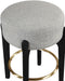 Torino - Backless Counter Stool With Brushed Black Base (Set of 2) - Simple Home Plus