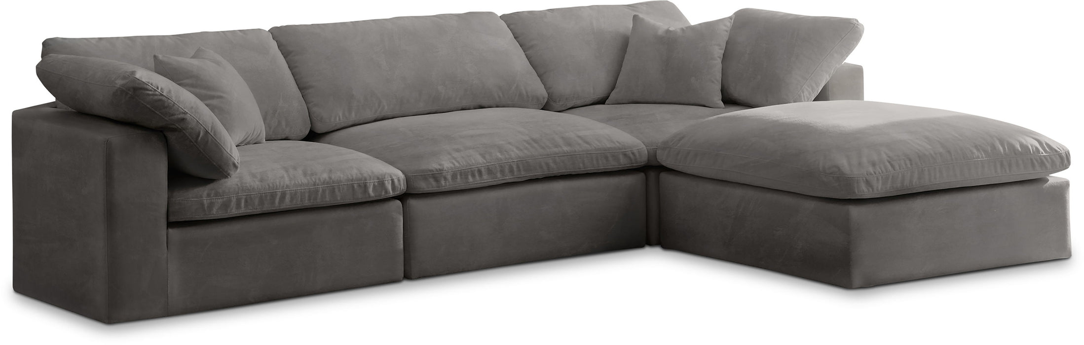Cozy - 4 Piece Modular Sectional With Chaise - Simple Home Plus