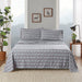 Flannel - 4 Piece Queen Sheet Set - Gray Ski Jump - Simple Home Plus