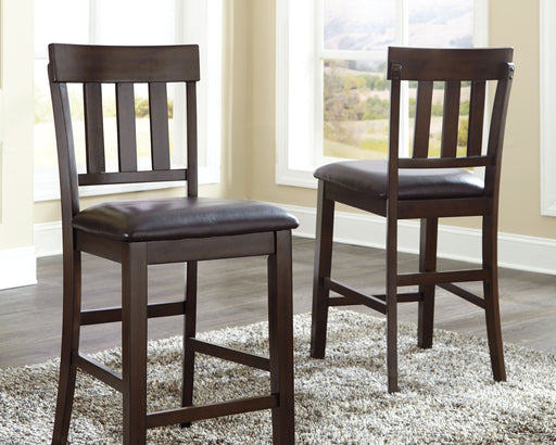 Haddigan - Dark Brown - Upholstered Barstool (Set of 2) - Simple Home Plus