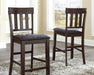 Haddigan - Dark Brown - Upholstered Barstool (Set of 2) - Simple Home Plus
