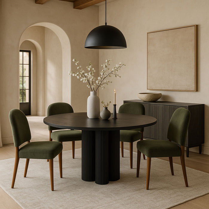 Varinelle - Velvet Dining Chair (Set of 2) - Walnut Frame - Simple Home Plus