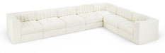 Rummi - Velvet Performance Fabric Upholstered 7 Piece Modular Sectional (With 3 Corner Chairs) - Simple Home Plus