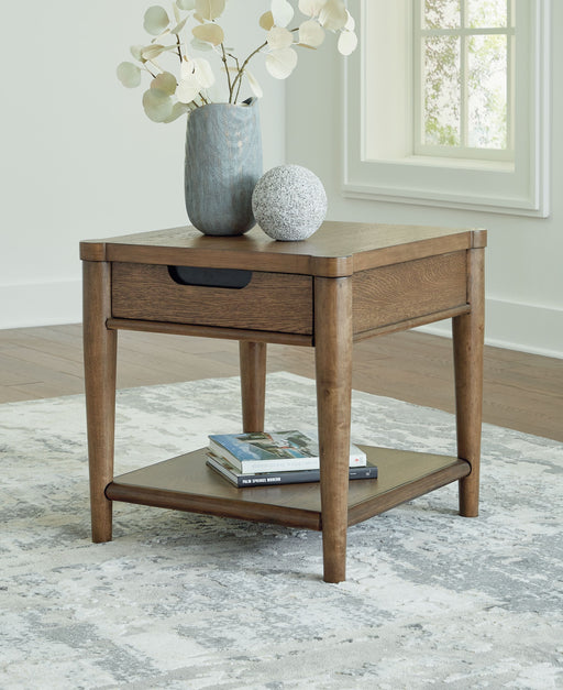 Roanhowe - Brown - Rectangular End Table - Simple Home Plus