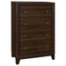 Welsley - 4-Drawer Chest Of Drawers - Walnut - Simple Home Plus