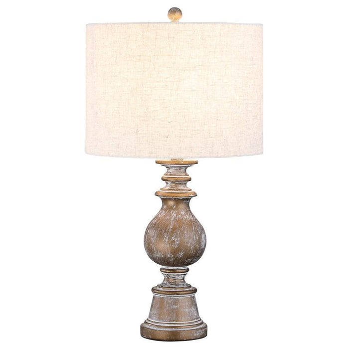 Brie - Drum Shade Urn Table Lamp - Antique Gold - Simple Home Plus