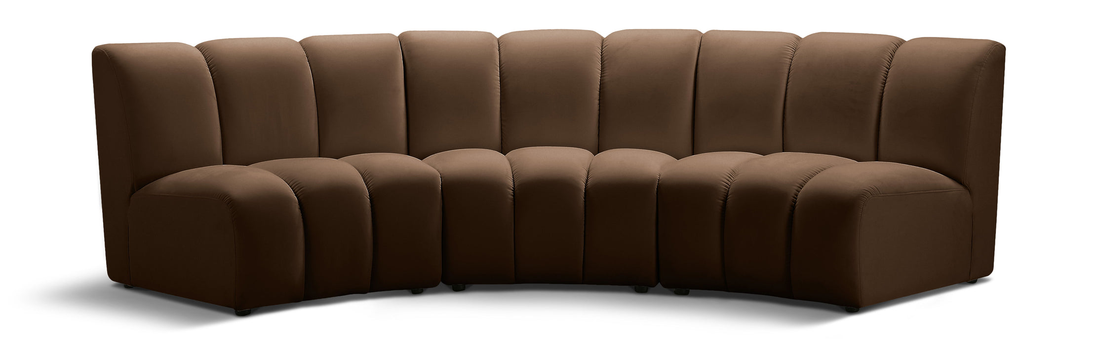 Infinity - 3 Piece Modular Sectional - Brown - Simple Home Plus
