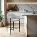 Dame - Fabric Upholstered Counter Stool (Set of 2) - Simple Home Plus