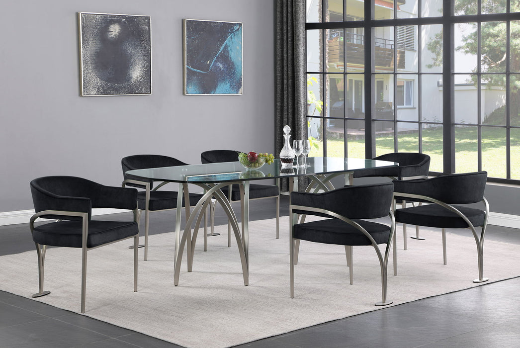 Madelyn - Dining Chair (Set of 2) - Brushed Chrome - Simple Home Plus