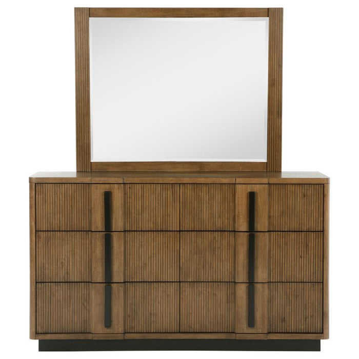 Terrace - 6-Drawer Dresser And Mirror - Ash Brown - Simple Home Plus