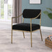 Bastille - Upholstered Dining Arm Chair (Set of 2) - Brass Frame - Simple Home Plus