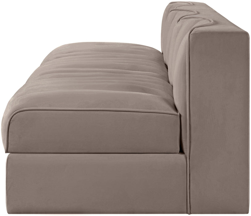Rummi - Velvet Performance Fabric Upholstered 3 Piece Modular Armless Sofa - Simple Home Plus