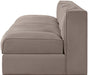 Rummi - Velvet Performance Fabric Upholstered 3 Piece Modular Armless Sofa - Simple Home Plus