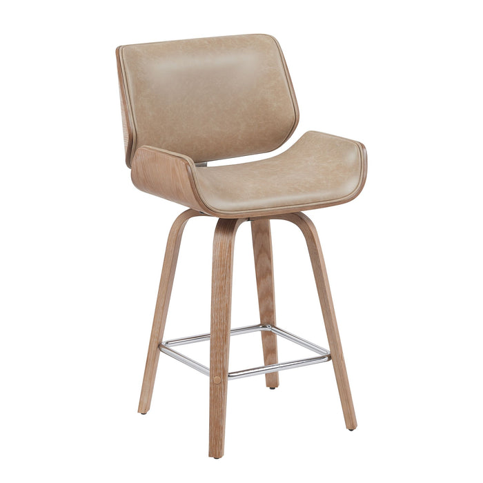 Tyler - Swivel Bar Stool - Light Brown - Simple Home Plus
