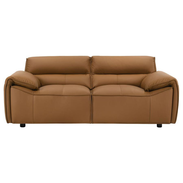 Buxton - Top Grain Leather Upholstered Loveseat - Simple Home Plus