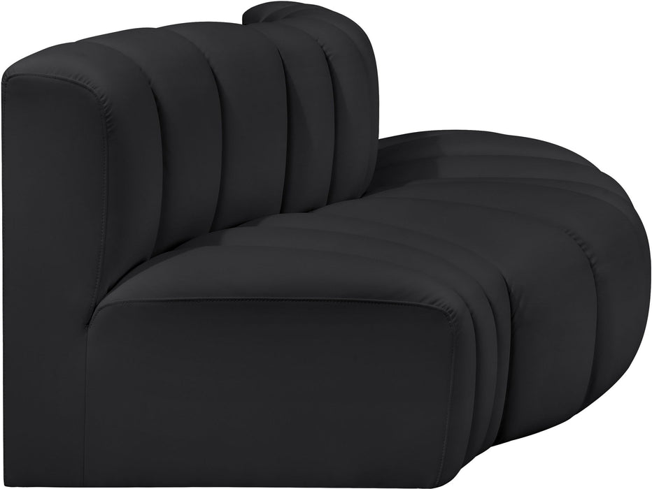 Arc - Faux Leather 3 Piece Modular Sofa