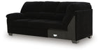 SimpleJoy - LAF Sofa With Corner Wedge - Onyx - Simple Home Plus