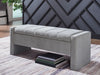 Akselman - Gray - Storage Bench - Simple Home Plus