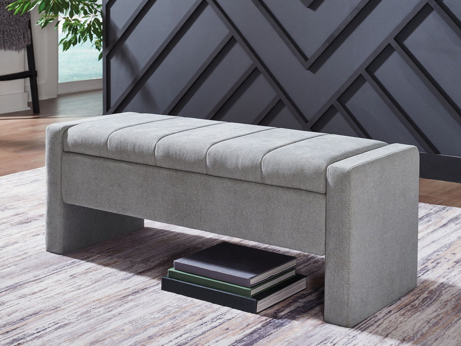 Akselman - Gray - Storage Bench - Simple Home Plus