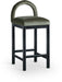 Conrad - Velvet Counter Stool With Black Legs - Simple Home Plus