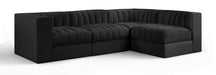 Rummi - Velvet Performance Fabric Upholstered 4 Piece Modular Sectional - Simple Home Plus
