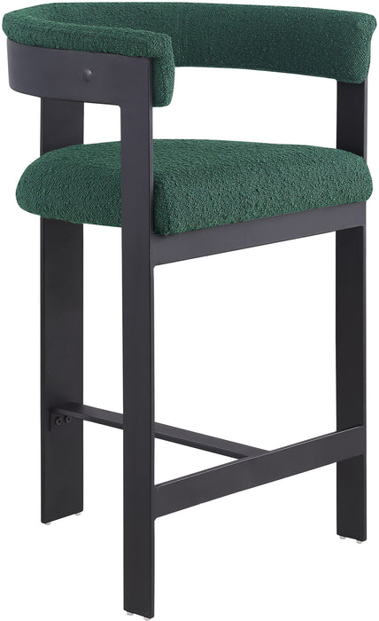 Romeo - Boucle Counter Stool With Black Base (Set of 2) - Simple Home Plus