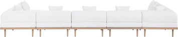 Laguna - 7 Piece Resilient Water Resistant Fabric 142" Upholstered Outdoor Patio Modular Sectional - Simple Home Plus