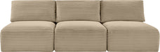 Shaggy - Fabric 3 Seat Modular Armless Sofa - Simple Home Plus