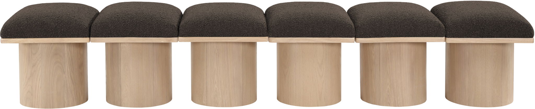 Pavilion - 6 Piece Modular Bench With Natural Base - Simple Home Plus