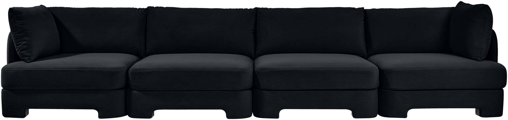 Hammond - Velvet Performance Fabric Upholstered 4 Piece Sofa - Simple Home Plus