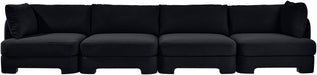 Hammond - Velvet Performance Fabric Upholstered 4 Piece Sofa - Simple Home Plus