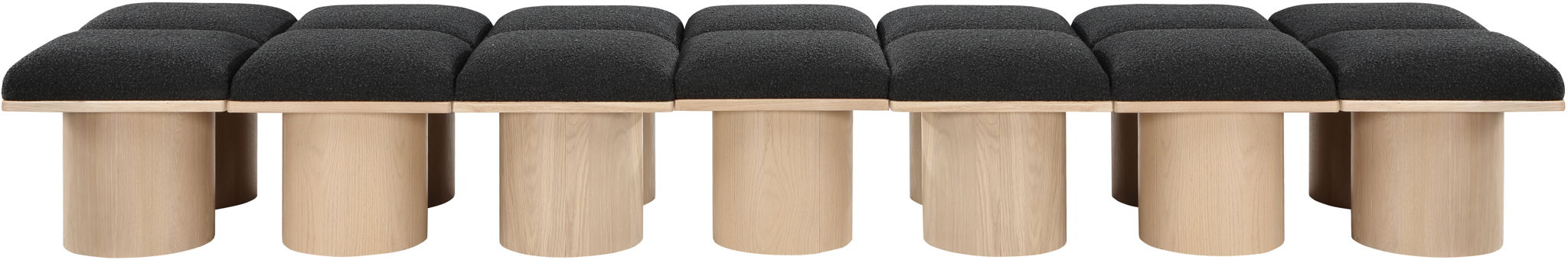 Pavilion - 14 Piece Modular Bench With Natural Base - Simple Home Plus