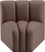 Arc - Faux Leather Curved Corner Chair - Simple Home Plus