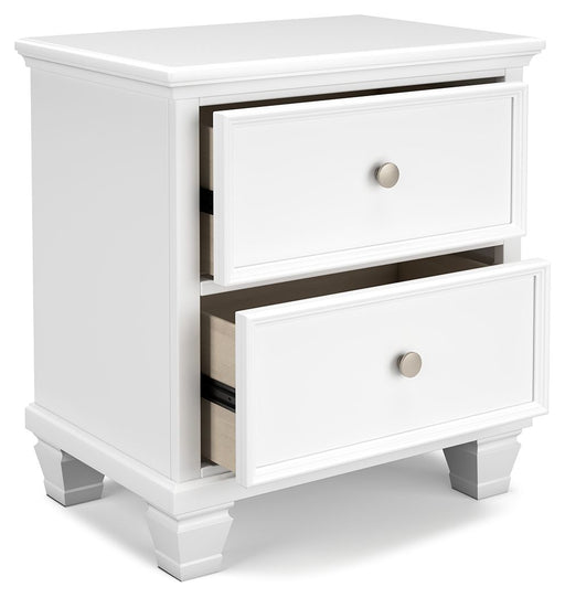 Fortman - White - Two Drawer Night Stand - Simple Home Plus