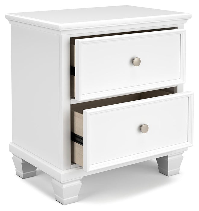 Fortman - White - Two Drawer Night Stand - Simple Home Plus